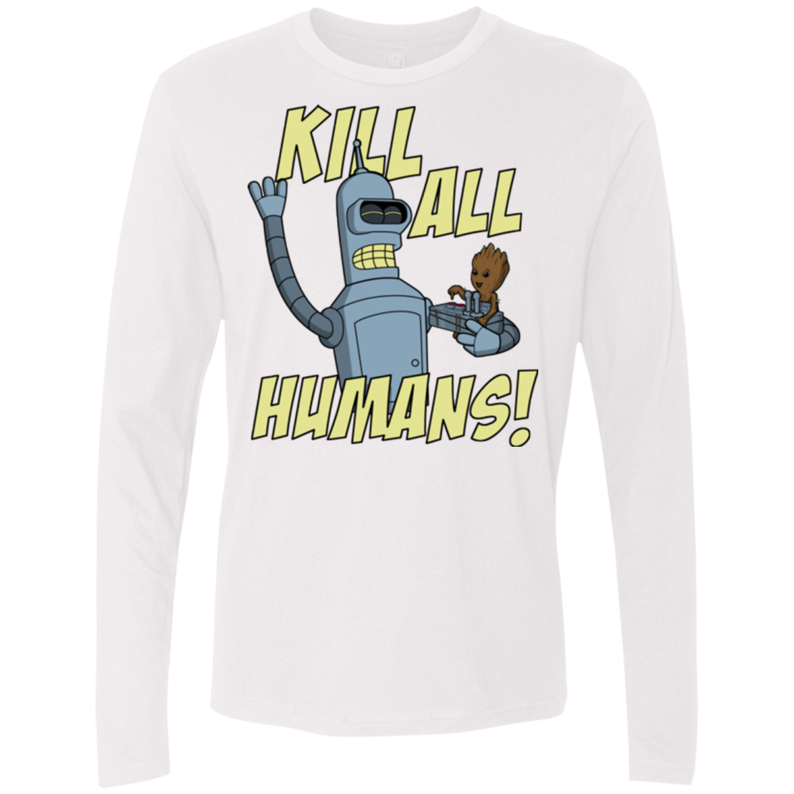 T-Shirts White / Small The Button Friends Men's Premium Long Sleeve