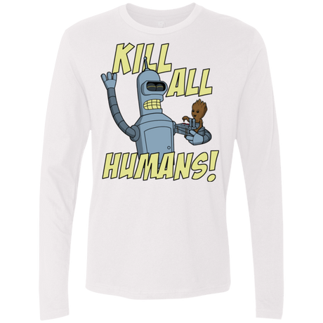 T-Shirts White / Small The Button Friends Men's Premium Long Sleeve