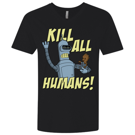 T-Shirts Black / X-Small The Button Friends Men's Premium V-Neck