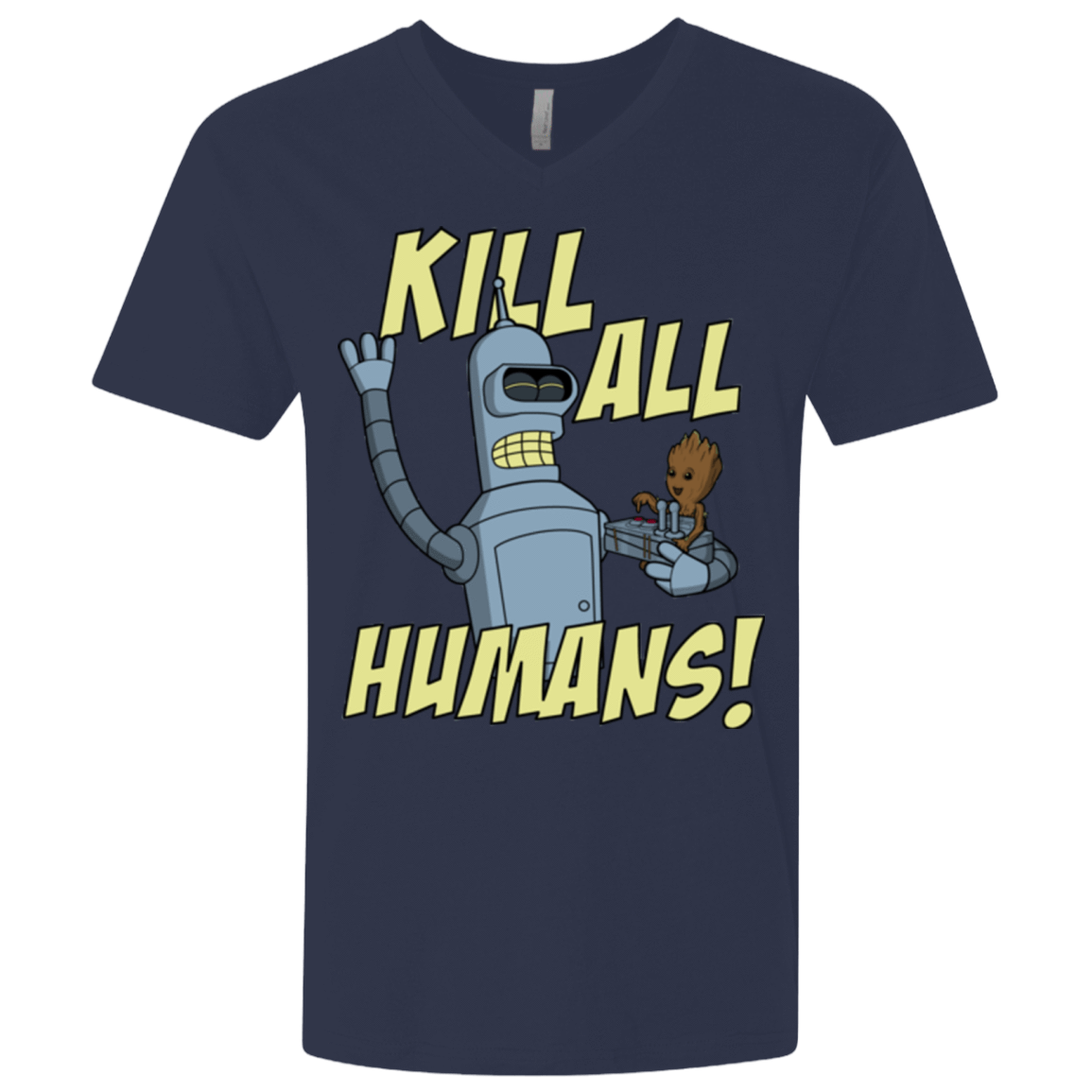 T-Shirts Midnight Navy / X-Small The Button Friends Men's Premium V-Neck