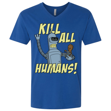 T-Shirts Royal / X-Small The Button Friends Men's Premium V-Neck