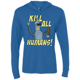 T-Shirts Vintage Royal / X-Small The Button Friends Triblend Long Sleeve Hoodie Tee