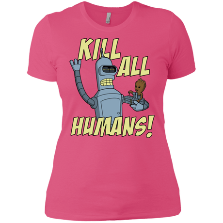 T-Shirts Hot Pink / X-Small The Button Friends Women's Premium T-Shirt