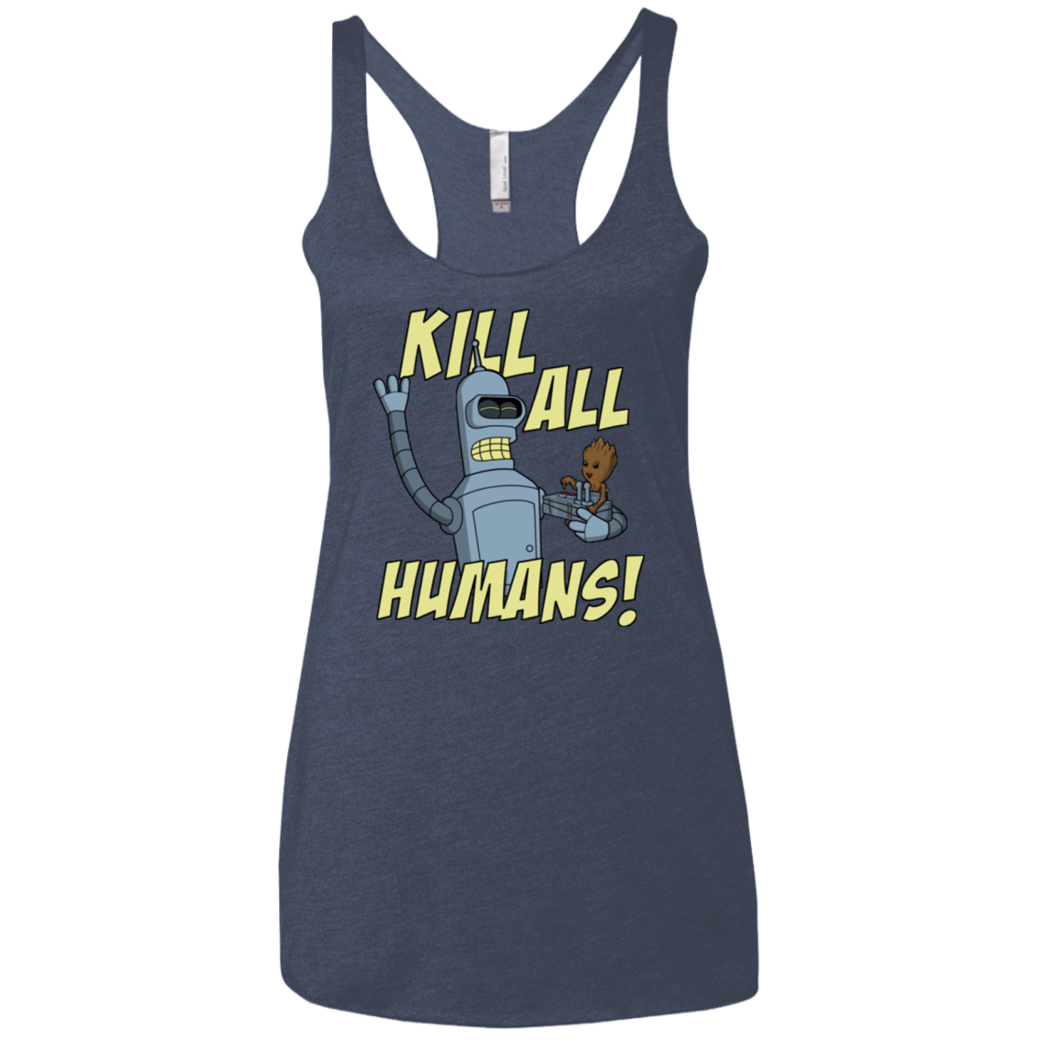 T-Shirts Vintage Navy / X-Small The Button Friends Women's Triblend Racerback Tank