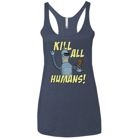 T-Shirts Vintage Navy / X-Small The Button Friends Women's Triblend Racerback Tank