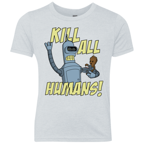 T-Shirts Heather White / YXS The Button Friends Youth Triblend T-Shirt