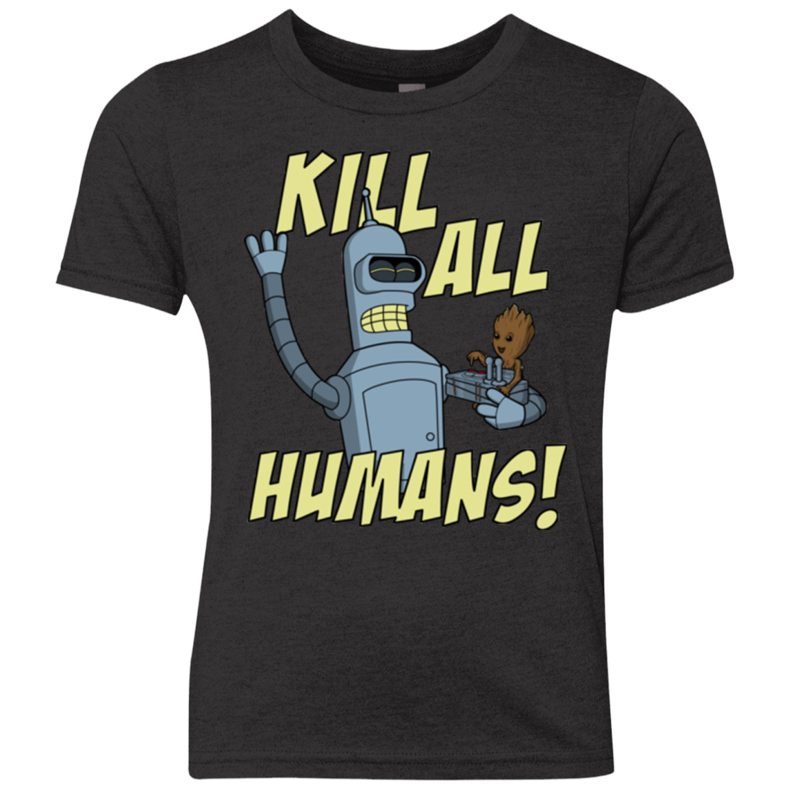 T-Shirts Vintage Black / YXS The Button Friends Youth Triblend T-Shirt