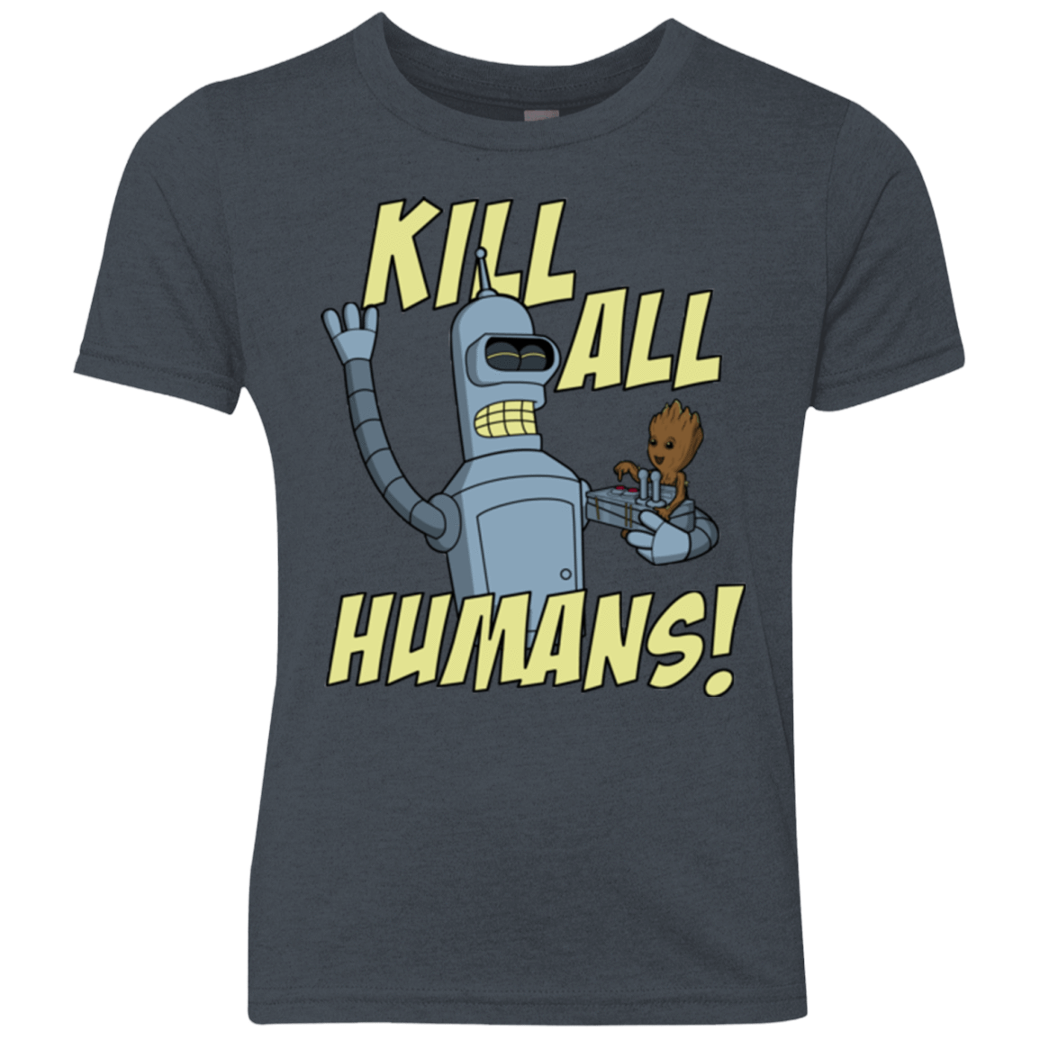 T-Shirts Vintage Navy / YXS The Button Friends Youth Triblend T-Shirt