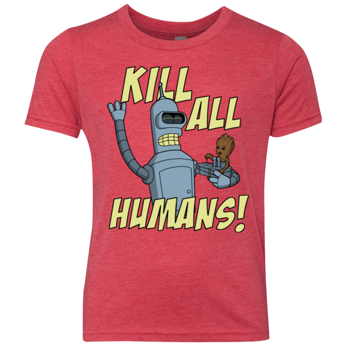 T-Shirts Vintage Red / YXS The Button Friends Youth Triblend T-Shirt