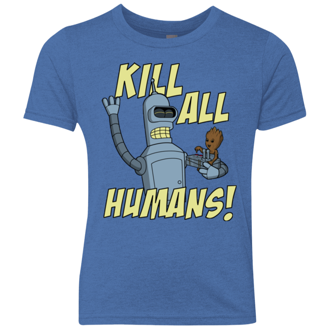 T-Shirts Vintage Royal / YXS The Button Friends Youth Triblend T-Shirt