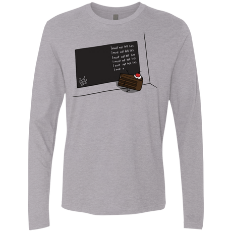 T-Shirts Heather Grey / Small The Cake is a Lie Men's Premium Long Sleeve