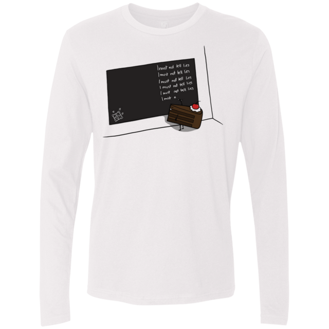 T-Shirts White / Small The Cake is a Lie Men's Premium Long Sleeve