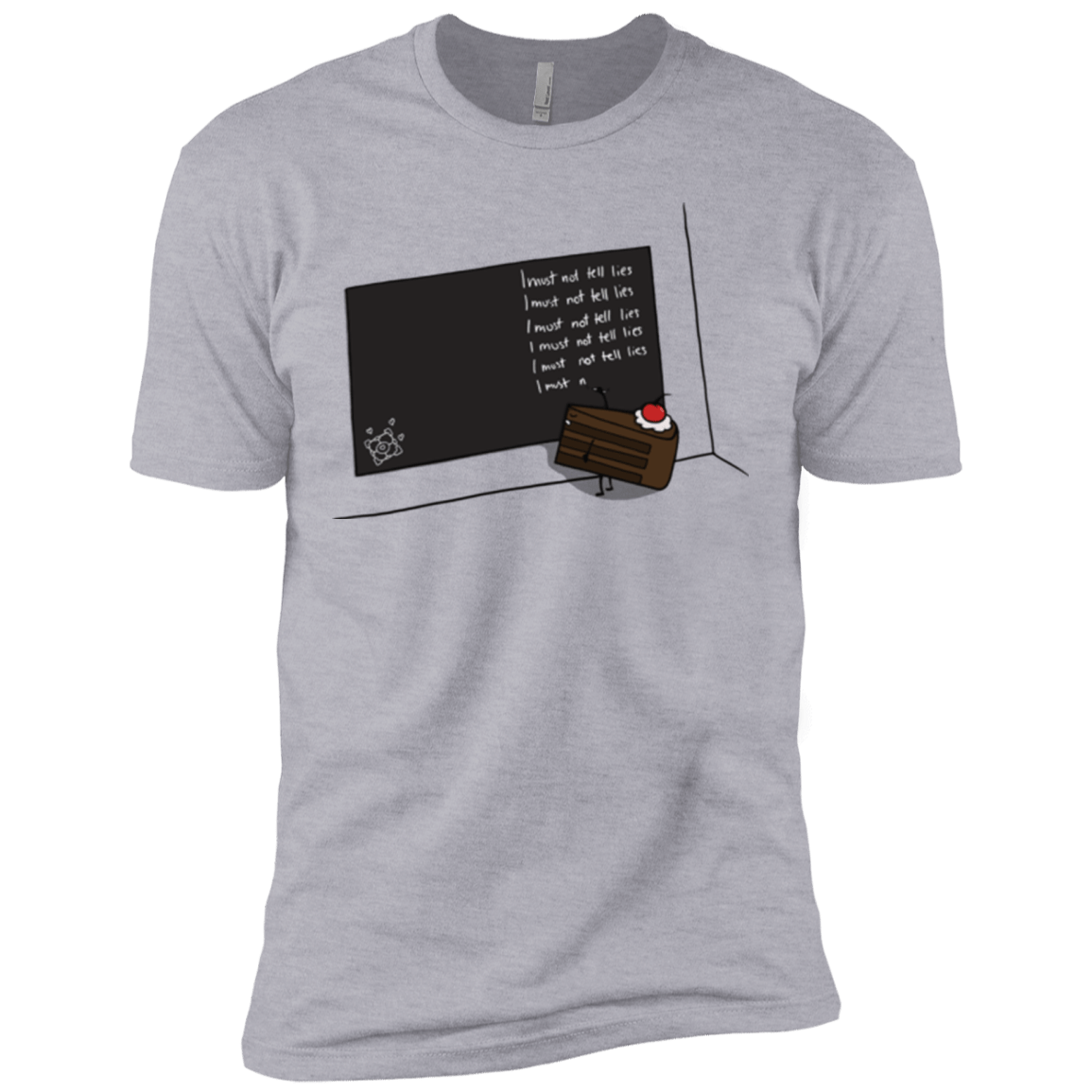 T-Shirts Heather Grey / X-Small The Cake is a Lie Men's Premium T-Shirt
