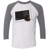 T-Shirts Heather White/Premium Heather / X-Small The Cake is a Lie Men's Triblend 3/4 Sleeve