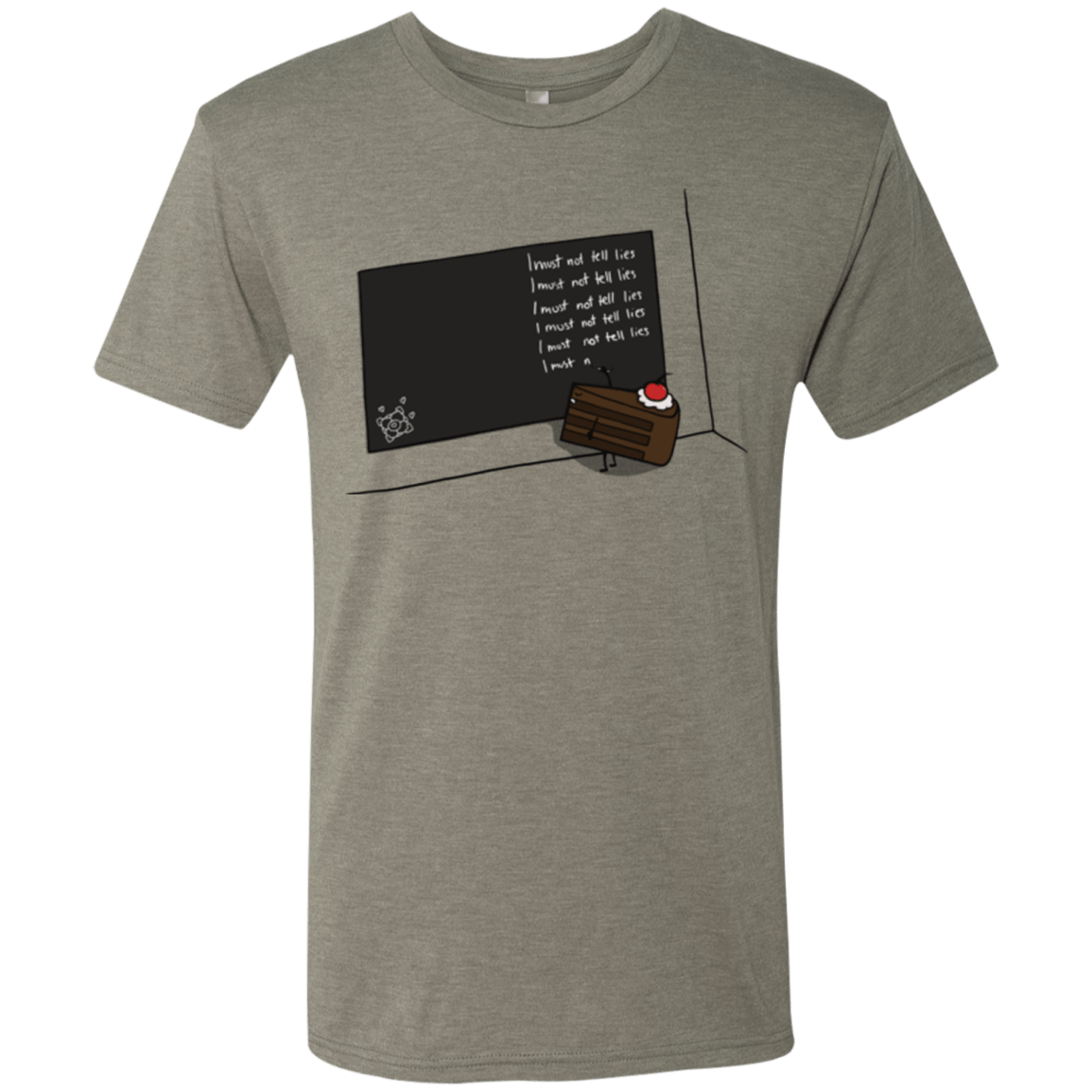 T-Shirts Venetian Grey / Small The Cake is a Lie Men's Triblend T-Shirt