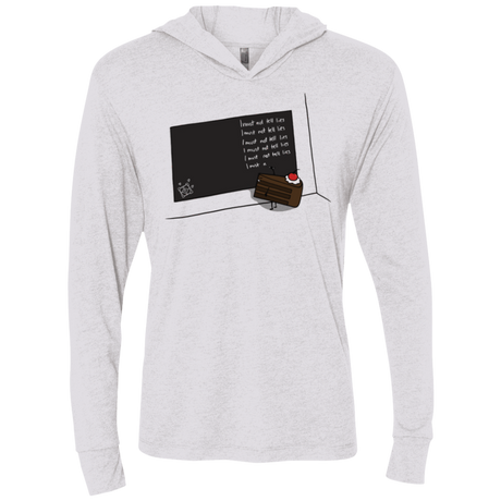 T-Shirts Heather White / X-Small The Cake is a Lie Triblend Long Sleeve Hoodie Tee