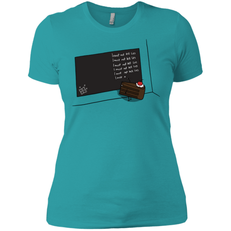 T-Shirts Tahiti Blue / X-Small The Cake is a Lie Women's Premium T-Shirt