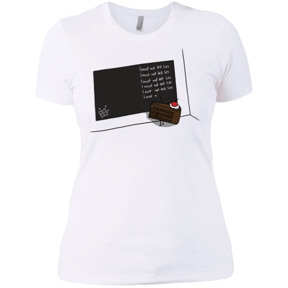 T-Shirts White / X-Small The Cake is a Lie Women's Premium T-Shirt