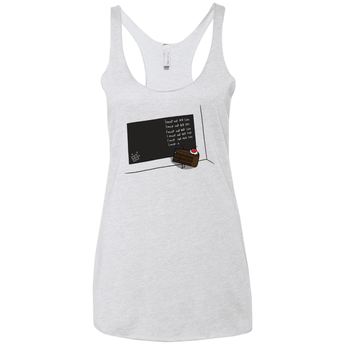 T-Shirts Heather White / X-Small The Cake is a Lie Women's Triblend Racerback Tank