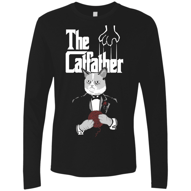 T-Shirts Black / S The Catfather Men's Premium Long Sleeve