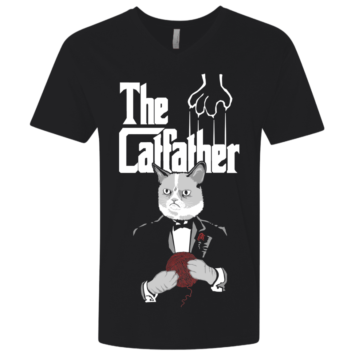 T-Shirts Black / X-Small The Catfather Men's Premium V-Neck