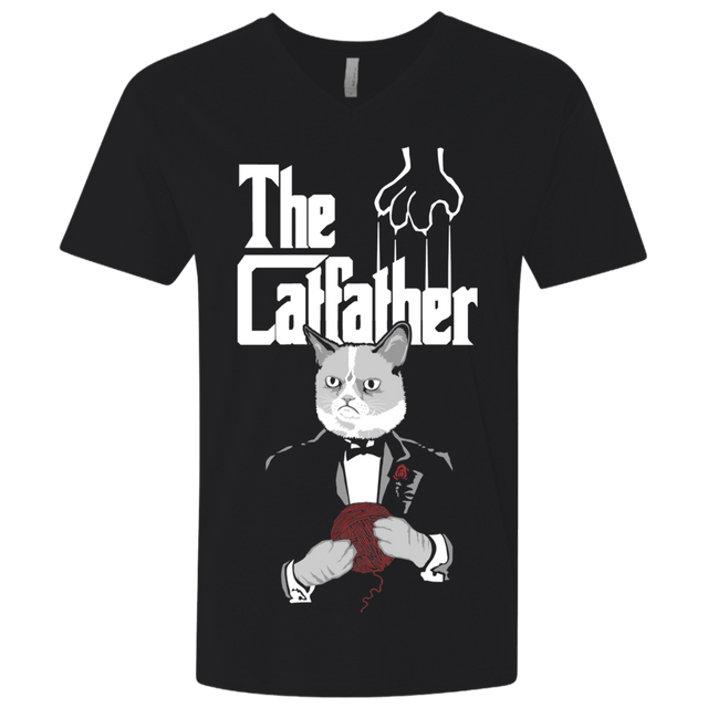 T-Shirts Black / X-Small The Catfather Men's Premium V-Neck
