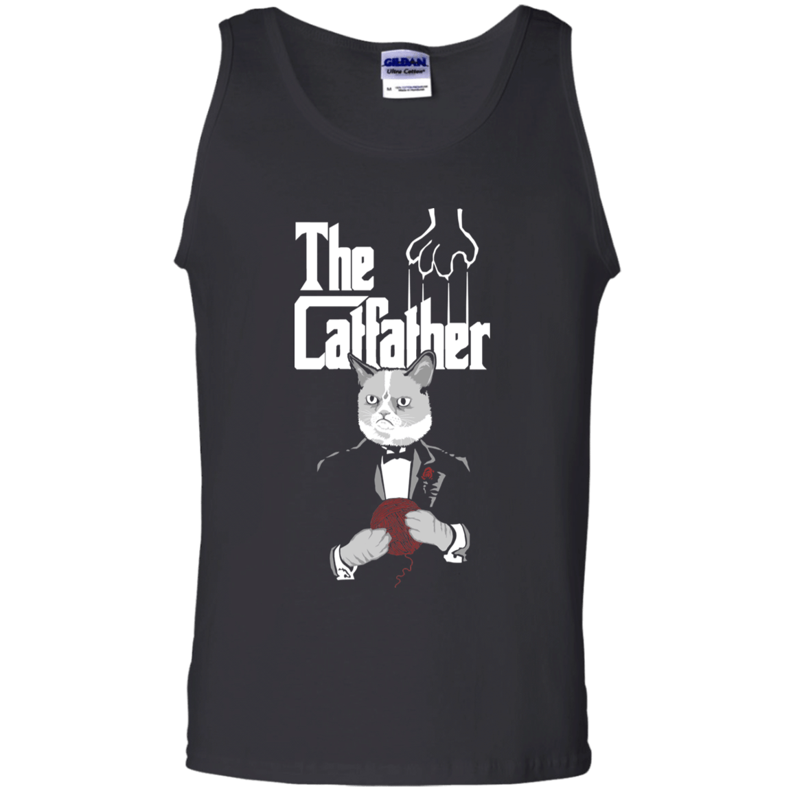 T-Shirts Black / S The Catfather Men's Tank Top