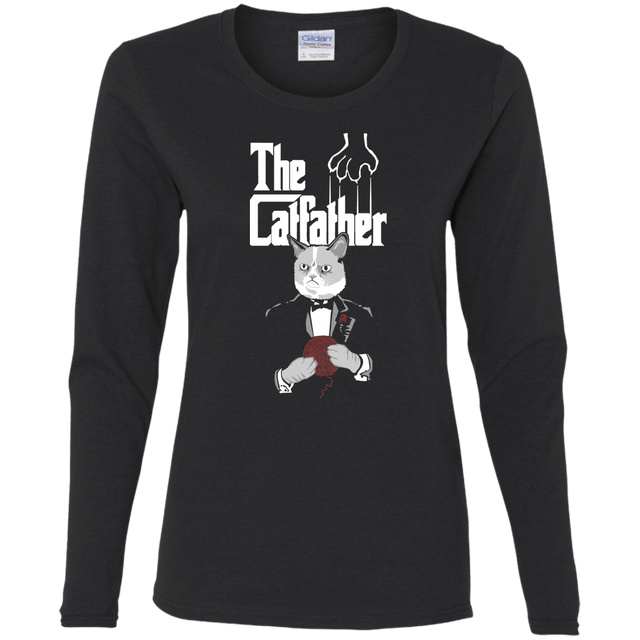 T-Shirts Black / S The Catfather Women's Long Sleeve T-Shirt