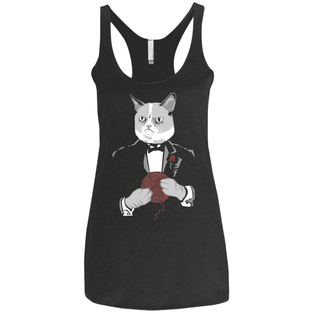 T-Shirts Vintage Black / X-Small The Catfather Women's Triblend Racerback Tank