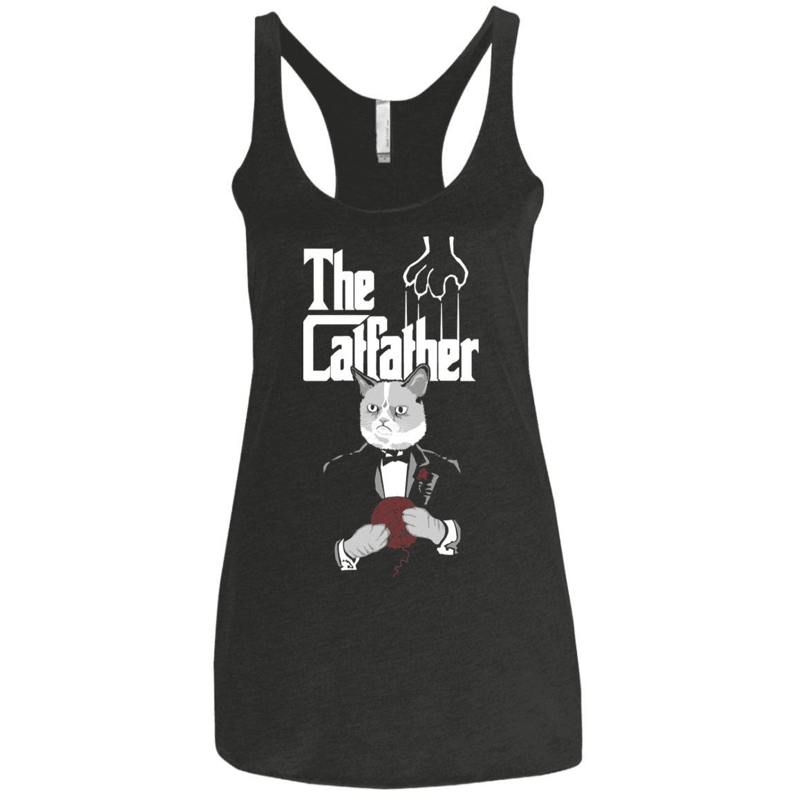 T-Shirts Vintage Black / X-Small The Catfather Women's Triblend Racerback Tank