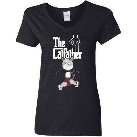 T-Shirts Black / S The Catfather Women's V-Neck T-Shirt