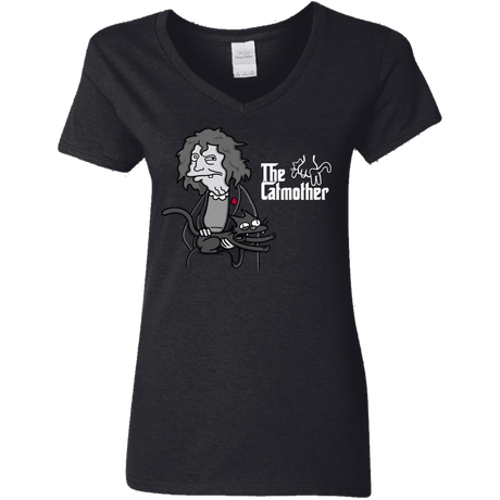 T-Shirts Black / S The Catmother Women's V-Neck T-Shirt