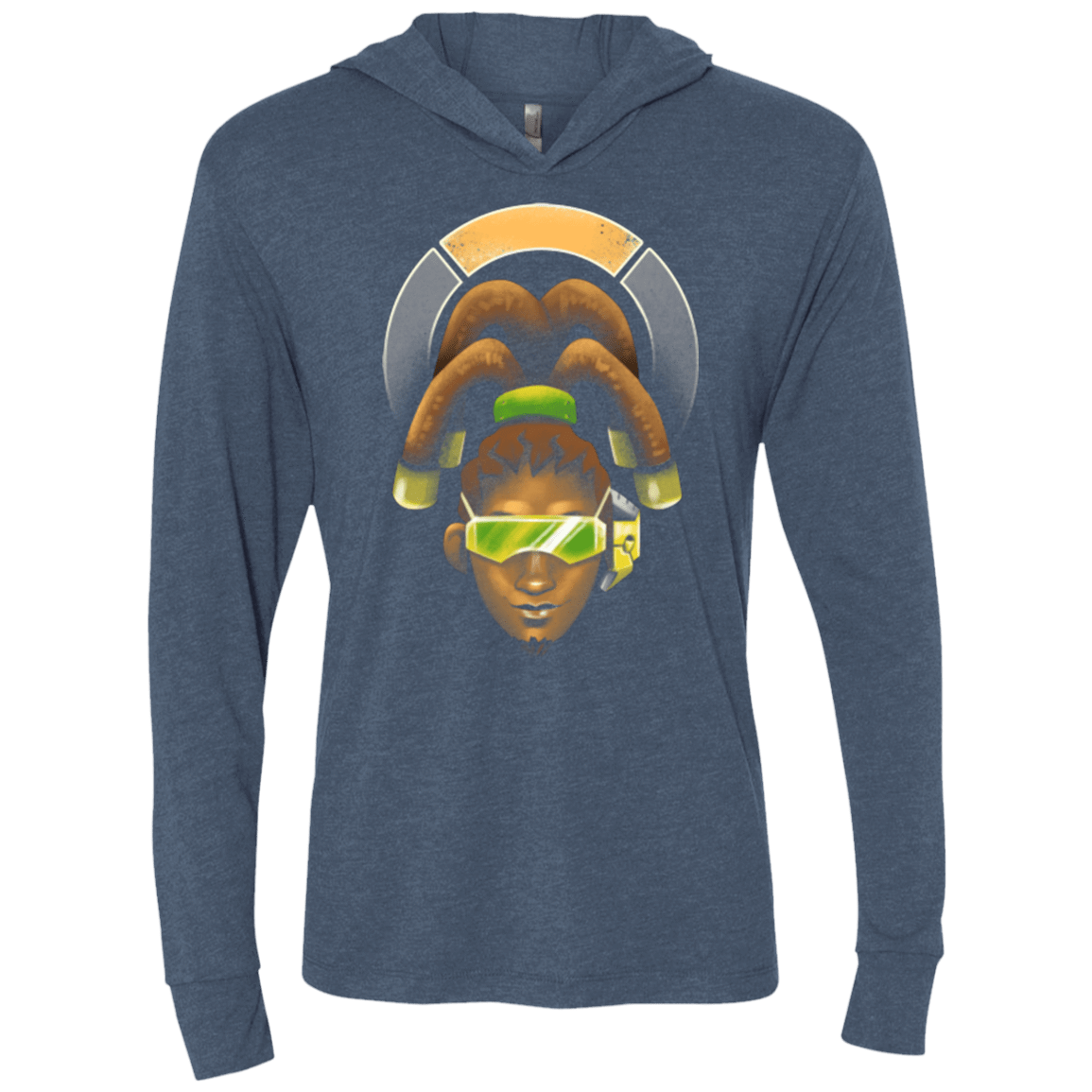 T-Shirts Indigo / X-Small The Celebrity Triblend Long Sleeve Hoodie Tee