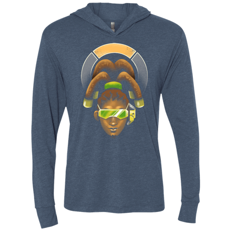 T-Shirts Indigo / X-Small The Celebrity Triblend Long Sleeve Hoodie Tee