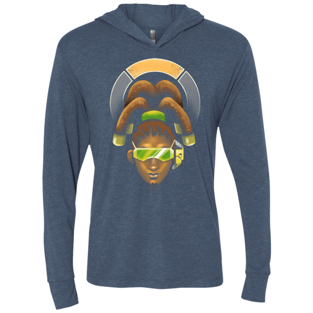 T-Shirts Indigo / X-Small The Celebrity Triblend Long Sleeve Hoodie Tee