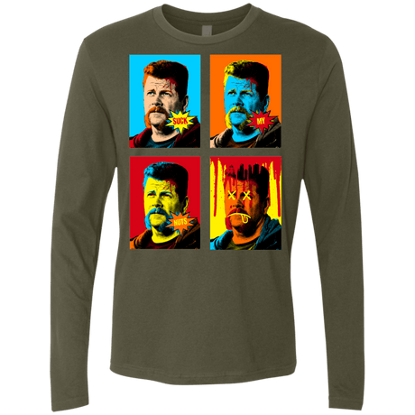 T-Shirts Military Green / Small The Champ Pop Men's Premium Long Sleeve