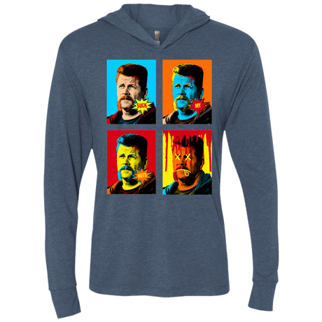 T-Shirts Indigo / X-Small The Champ Pop Triblend Long Sleeve Hoodie Tee