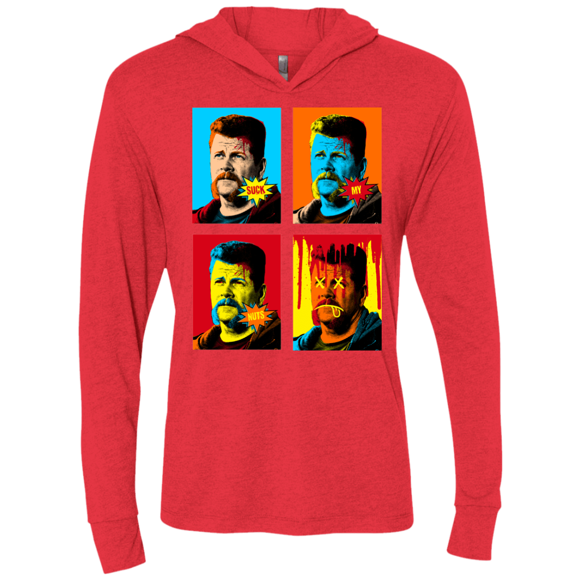 T-Shirts Vintage Red / X-Small The Champ Pop Triblend Long Sleeve Hoodie Tee