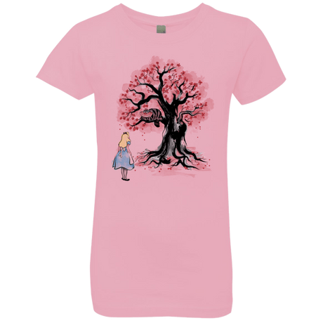 T-Shirts Light Pink / YXS The Cheshire's tree Sumi-e Girls Premium T-Shirt