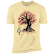 T-Shirts Banana Cream / X-Small The Cheshire's tree Sumi-e Men's Premium T-Shirt