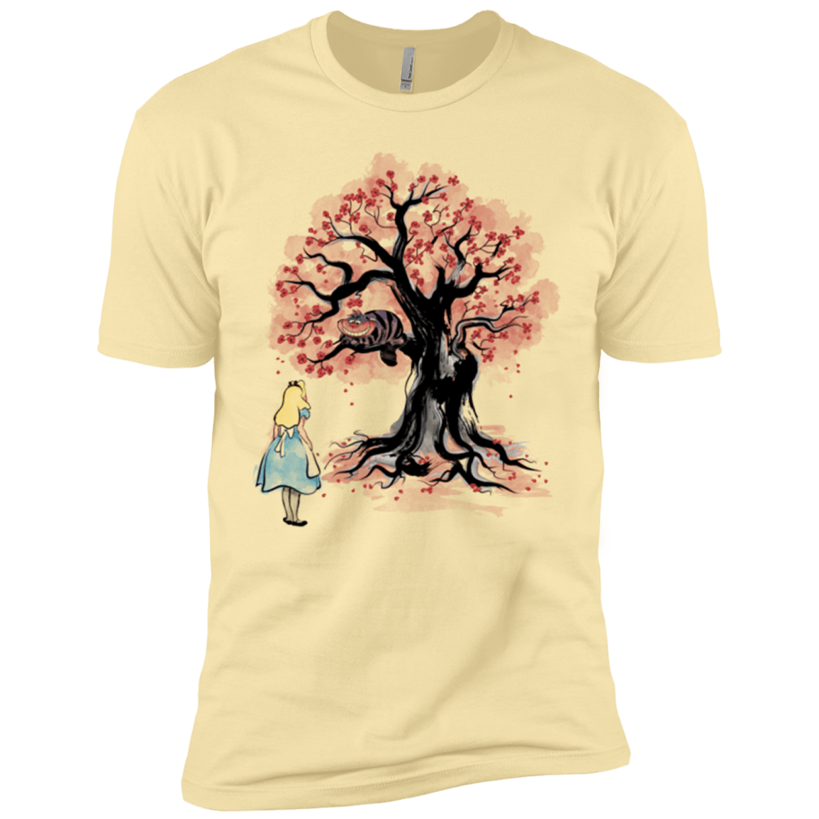 T-Shirts Banana Cream / X-Small The Cheshire's tree Sumi-e Men's Premium T-Shirt