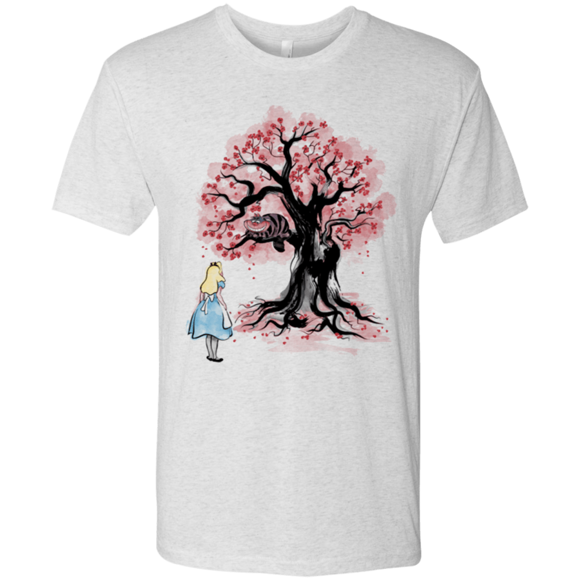 T-Shirts Heather White / Small The Cheshire's tree Sumi-e Men's Triblend T-Shirt