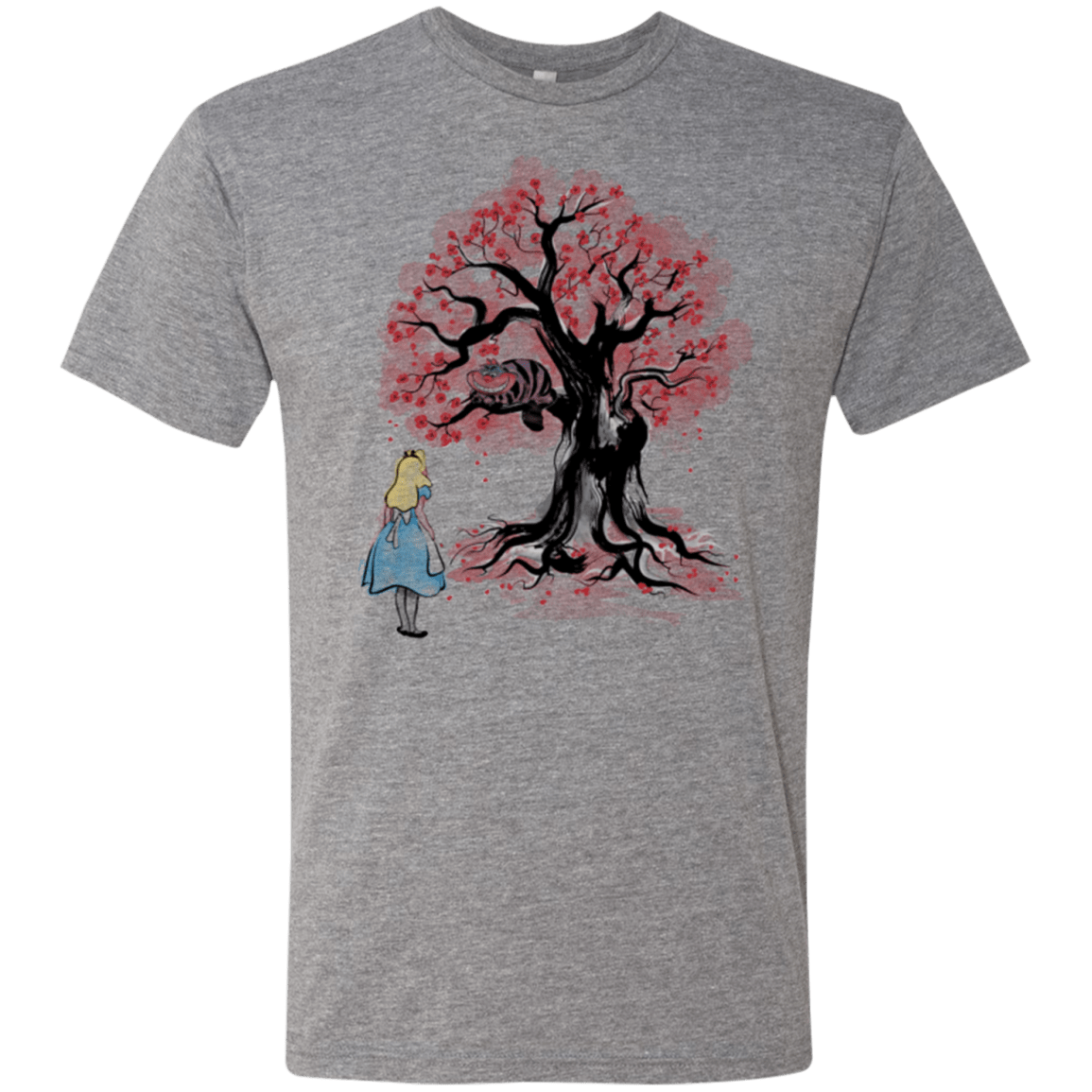 T-Shirts Premium Heather / Small The Cheshire's tree Sumi-e Men's Triblend T-Shirt