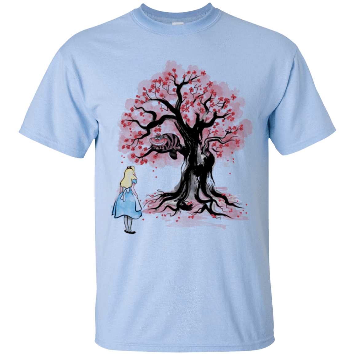 T-Shirts Light Blue / Small The Cheshire's tree Sumi-e T-Shirt