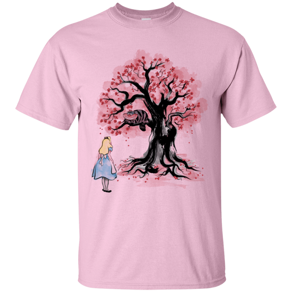 T-Shirts Light Pink / Small The Cheshire's tree Sumi-e T-Shirt