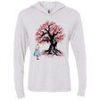 T-Shirts Heather White / X-Small The Cheshire's tree Sumi-e Triblend Long Sleeve Hoodie Tee