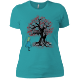 T-Shirts Tahiti Blue / X-Small The Cheshire's tree Sumi-e Women's Premium T-Shirt