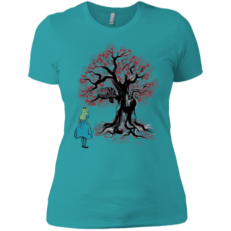 T-Shirts Tahiti Blue / X-Small The Cheshire's tree Sumi-e Women's Premium T-Shirt