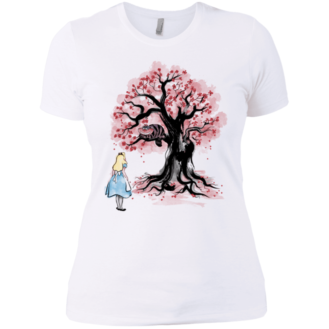 T-Shirts White / X-Small The Cheshire's tree Sumi-e Women's Premium T-Shirt
