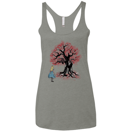 T-Shirts Venetian Grey / X-Small The Cheshire's tree Sumi-e Women's Triblend Racerback Tank